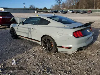 2021 Ford Mustang Mach 1 with VIN 1FA6P8R06M5551345, listed as a Copart auction lot 86491604 with 7,374 mi miles and Salvage Title. Bid and sale history available at carsss.com. Image 2.