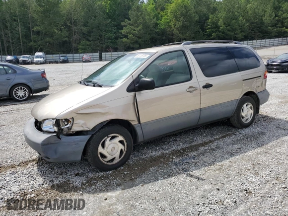 2000 Toyota Sienna LE z VIN 4T3ZF13C7YU259075, wystawiony jako Copart lot #58416105 z przebiegiem 235 788 mil mil oraz Szkoda całkowita • Salvage title. Historia ofert i sprzedaży dostępna na DreamBid. Obrazek 1.