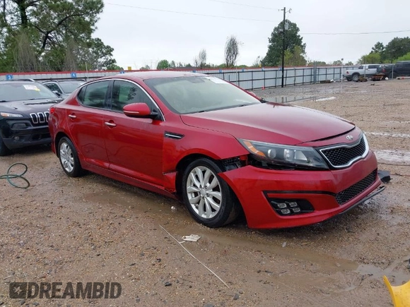 2014 Kia Optima EX z VIN 5XXGN4A76EG281195, wystawiony jako IAAI lot #41875540 z przebiegiem 131 751 mil mil oraz . Historia ofert i sprzedaży dostępna na DreamBid. Obrazek 1.