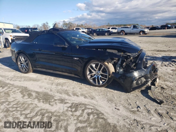 2015 Ford Mustang GT Premium with VIN 1FATP8FF0F5346845, listed as a Copart auction lot 84209444 with 114,369 mi miles and Salvage title. Bid and sale history available at DreamBid. Image 4.