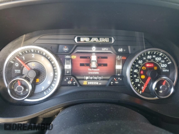 2019 Ram 1500 Big Horn/Lone Star with VIN 1C6SRFFT5KN668991, listed as a Copart auction lot 82051224 with 95,336 mi miles and Salvage Title. Bid and sale history available at carsss.com. Image 9.