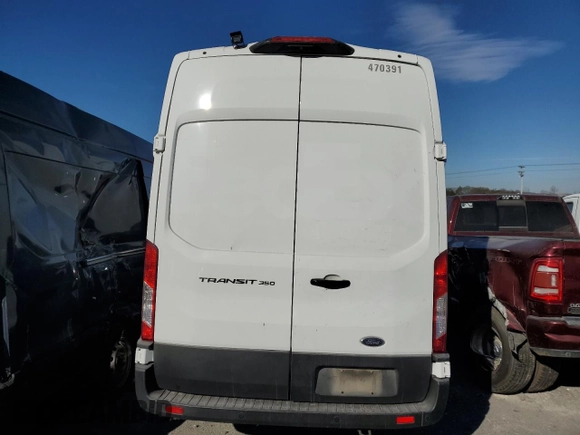 2021 Ford Transit Cargo with VIN 1FTBW3X80MKA65719, listed as a Copart auction lot 46343285 with 85,486 mi miles and Salvage Title. Bid and sale history available at carsss.com. Image 6.