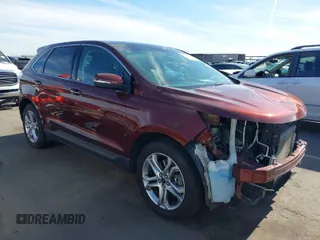 2015 Ford Edge Titanium with VIN 2FMTK4K8XFBB08680, listed as a IAAI auction lot 42066393 with 106,287 mi miles. Bid and sale history available at carsss.com. Image 1.