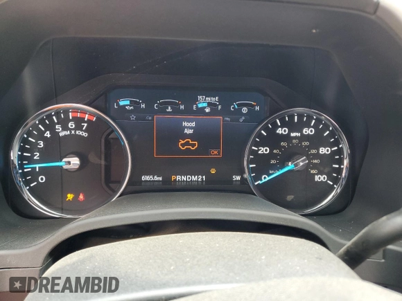 2022 Ford F-250 XL with VIN 1FT7W2B63NED86675, listed as a Copart auction lot 58701495 with 6,165 mi miles and Salvage title. Bid and sale history available at DreamBid. Image 9.