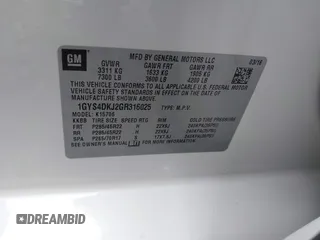 2016 Cadillac Escalade Platinum z VIN 1GYS4DKJ2GR316025, wystawiony jako IAAI lot #42039284 z przebiegiem Nie podano mil oraz . Historia ofert i sprzedaży dostępna na DreamBid. Obrazek 9.
