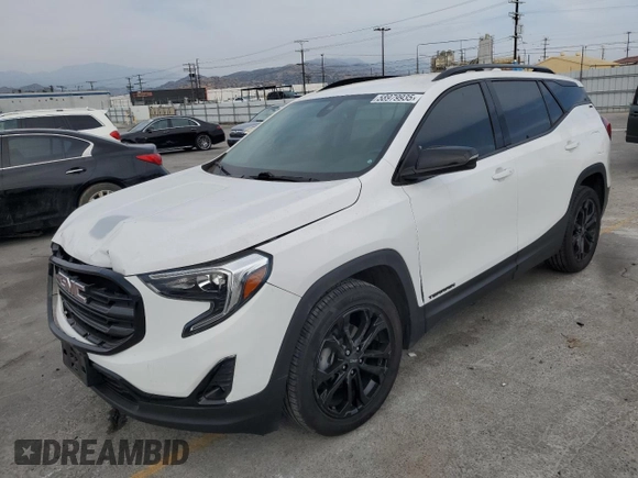 2021 GMC Terrain SLT z VIN 3GKALPEV3ML342158, wystawiony jako Copart lot #58979935 z przebiegiem 75 086 mil mil oraz Szkoda całkowita • Salvage title. Historia ofert i sprzedaży dostępna na DreamBid. Obrazek 1.