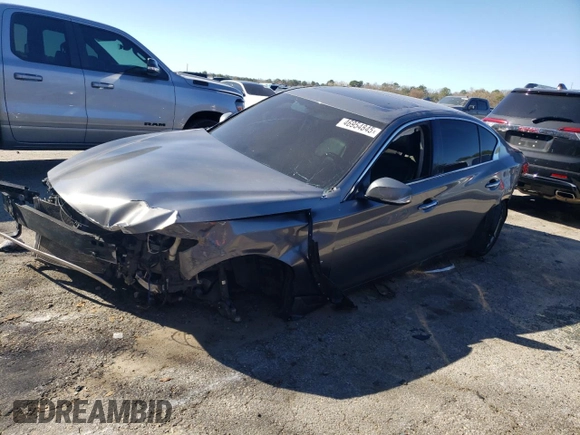 2015 Infiniti Q50 Premium with VIN JN1BV7AP8FM343934, listed as a Copart auction lot 46954845 with 168,593 mi miles and Salvage Title. Bid and sale history available at DreamBid. Image 1.