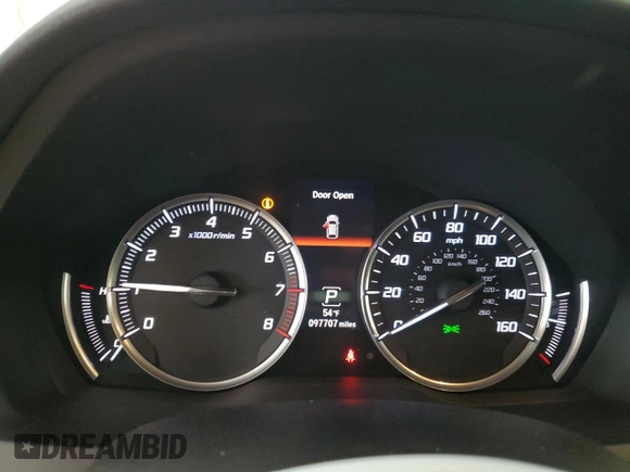 2014 Acura MDX Tech Pkg with VIN 5FRYD4H46EB015910, listed as a Copart auction lot 54511985 with 97,707 mi miles and Salvage Title. Bid and sale history available at carsss.com. Image 9.