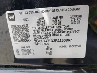 2024 Chevrolet Silverado 1500 LT with VIN 2GCPACED3R1160867, listed as a IAAI auction lot 41832673 with 15,211 mi miles and . Bid and sale history available at DreamBid. Image 9.