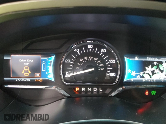 2015 Lincoln MKZ Hybrid with VIN 3LN6L2LU1FR604706, listed as a Copart auction lot 54964135 with 77,792 mi miles and Salvage Title. Bid and sale history available at carsss.com. Image 9.