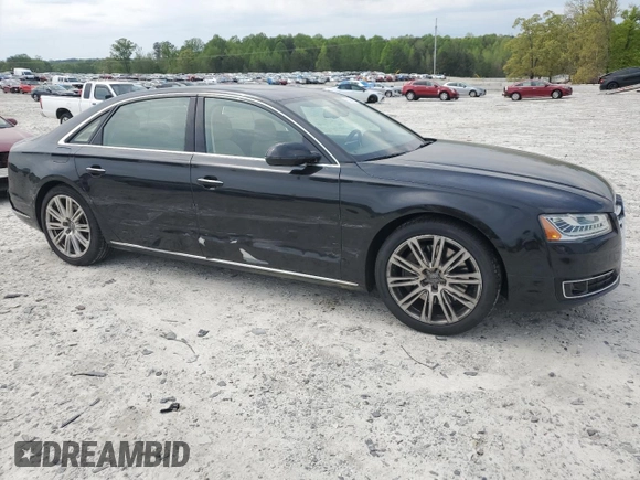2015 Audi A8 L 4.0T with VIN WAU32AFD9FN024605, listed as a Copart auction lot 52086125 with 70,730 mi miles and Salvage Title. Bid and sale history available at carsss.com. Image 4.