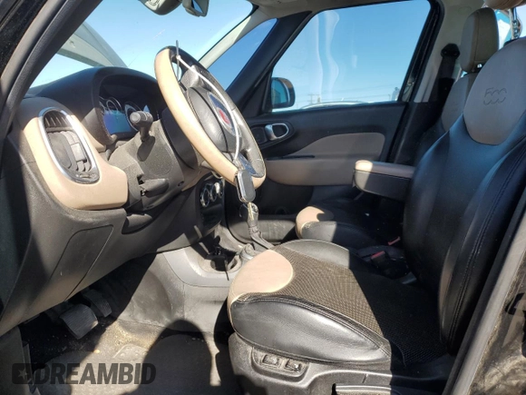 2014 FIAT 500L Lounge with VIN ZFBCFACHXEZ012262, listed as a Copart auction lot 76758574 with 135,218 mi miles and Salvage Title. Bid and sale history available at carsss.com. Image 7.