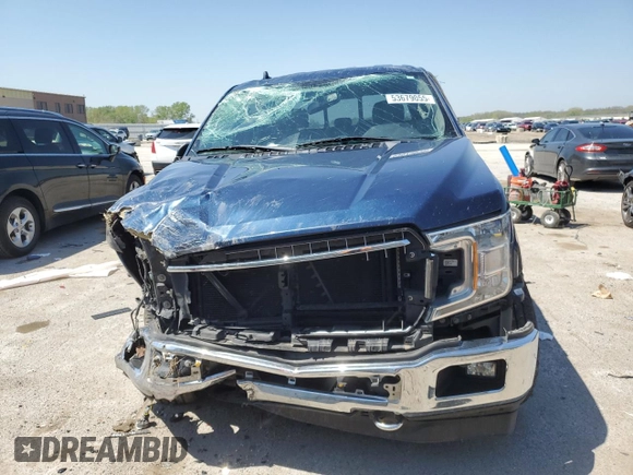 2018 Ford F-150 XL with VIN 1FTEW1EP4JKE23198, listed as a Copart auction lot 53679055 with 121,851 mi miles and Salvage title. Bid and sale history available at DreamBid. Image 5.