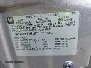 2008 GMC Envoy Denali with VIN 1GKET63M082201867, listed as a IAAI auction lot 41874803 with 218,639 mi miles. Bid and sale history available at carsss.com. Image 9.