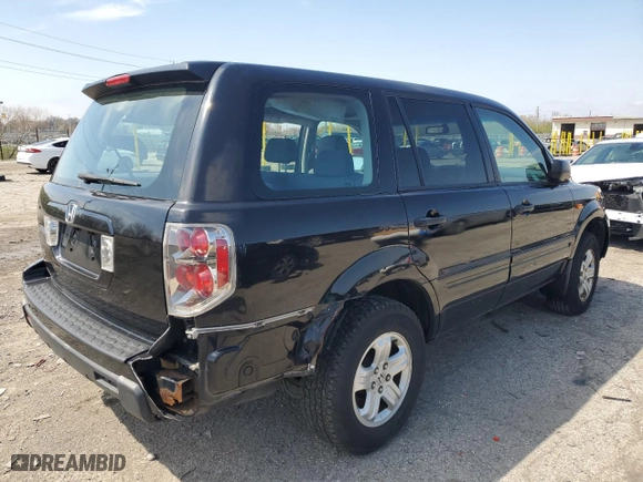 2007 Honda Pilot LX with VIN 5FNYF28107B021596, listed as a Copart auction lot 51256235 with 176,391 mi miles and Clean Title. Bid and sale history available at carsss.com. Image 3.