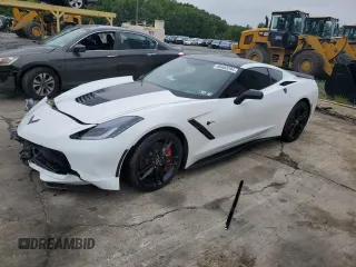 2015 Chevrolet Corvette Z51 2LT with VIN 1G1YK2D74F5118136, listed as a Copart auction lot 66483294 with 47,256 mi miles and Salvage Title. Bid and sale history available at carsss.com. Image 1.