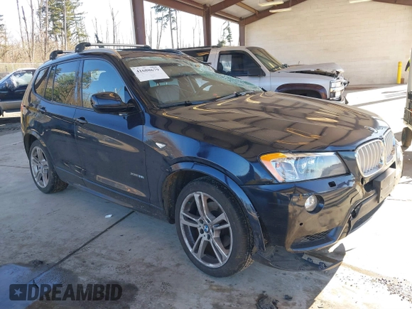 2014 BMW X3 xDrive35i with VIN 5UXWX7C56E0E78423, listed as a IAAI auction lot 41688679 with 106,780 mi miles and . Bid and sale history available at DreamBid. Image 1.