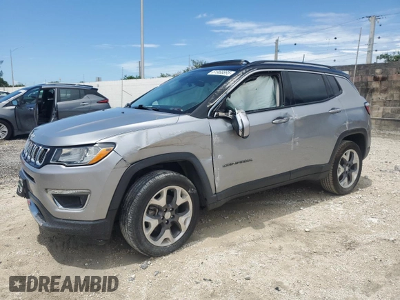 2019 Jeep Compass Limited z VIN 3C4NJDCB7KT646116, wystawiony jako Copart lot #61968895 z przebiegiem 59 077 mil mil oraz Szkoda całkowita • Salvage title. Historia ofert i sprzedaży dostępna na DreamBid. Obrazek 1.