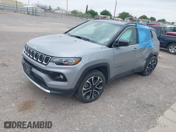 2023 Jeep Compass (RED) Edition with VIN 3C4NJDCN4PT524802, listed as a IAAI auction lot 42424455 with 51,166 mi miles and . Bid and sale history available at DreamBid. Image 2.