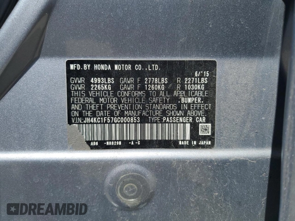 2016 Acura RLX Technology z VIN JH4KC1F57GC000853, wystawiony jako Copart lot #53322565 z przebiegiem 144 365 mil mil oraz Szkoda całkowita • Salvage title. Historia ofert i sprzedaży dostępna na DreamBid. Obrazek 15.