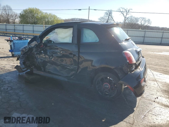 2013 FIAT 500 Turbo with VIN 3C3CFFHH3DT623165, listed as a Copart auction lot 50796075 with 0 mi miles and Salvage Title. Bid and sale history available at carsss.com. Image 2.