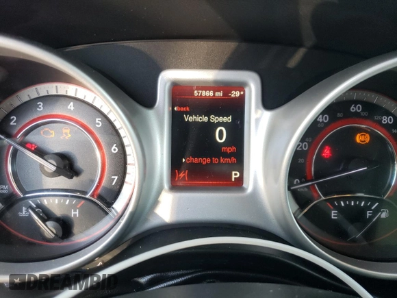 2020 Dodge Journey SE Value with VIN 3C4PDCAB0LT276495, listed as a Copart auction lot 46470485 with 57,866 mi miles and Salvage Title. Bid and sale history available at carsss.com. Image 9.