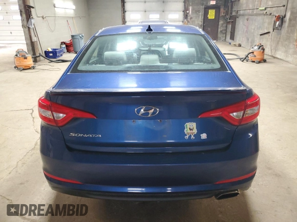 2015 Hyundai Sonata 2.4L SE with VIN 5NPE24AF6FH247707, listed as a Copart auction lot 52357415 with 124,265 mi miles and Salvage Title. Bid and sale history available at carsss.com. Image 6.