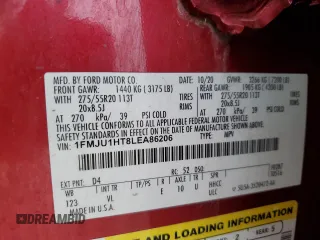 2020 Ford Expedition XLT z VIN 1FMJU1HT8LEA86206, wystawiony jako Copart lot #54563315 z przebiegiem 96 051 mil mil oraz Szkoda całkowita • Salvage title. Historia ofert i sprzedaży dostępna na DreamBid. Obrazek 14.