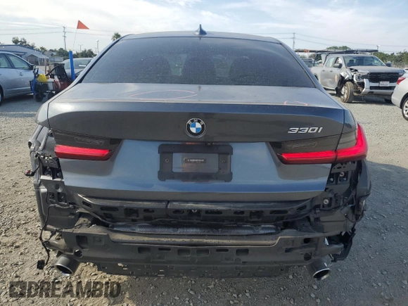 2020 BMW 3 Series 330i with VIN 3MW5R1J0XL8B36966, listed as a Copart auction lot 58501495 with 27,813 mi miles and Salvage title. Bid and sale history available at DreamBid. Image 6.