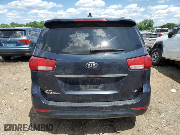2016 Kia Sedona LX with VIN KNDMB5C10G6134592, listed as a Copart auction lot 56881974 with 137,797 mi miles and Salvage Title. Bid and sale history available at carsss.com. Image 6.
