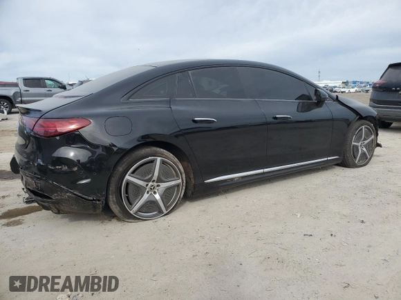 2023 Mercedes-Benz EQE with VIN W1KEG2BB2PF035809, listed as a Copart auction lot 47504175 with 24,241 mi miles and Salvage Title. Bid and sale history available at carsss.com. Image 3.