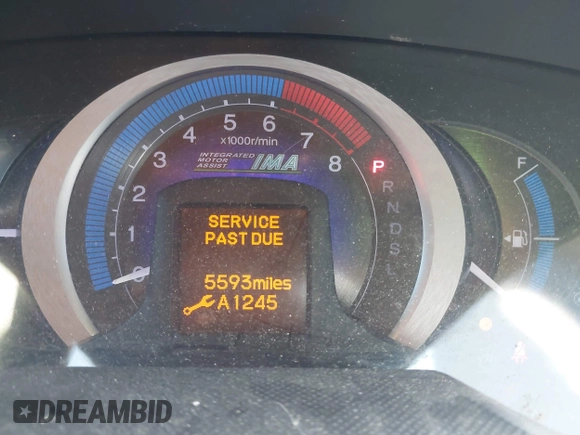 2010 Honda Insight LX with VIN JHMZE2H56AS013649, listed as a IAAI auction lot 42646690 with 5,593 mi miles and . Bid and sale history available at DreamBid. Image 7.