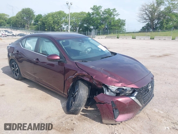 2024 Nissan Sentra SV with VIN 3N1AB8CV5RY272781, listed as a IAAI auction lot 42531441 with 18,971 mi miles and . Bid and sale history available at DreamBid. Image 1.