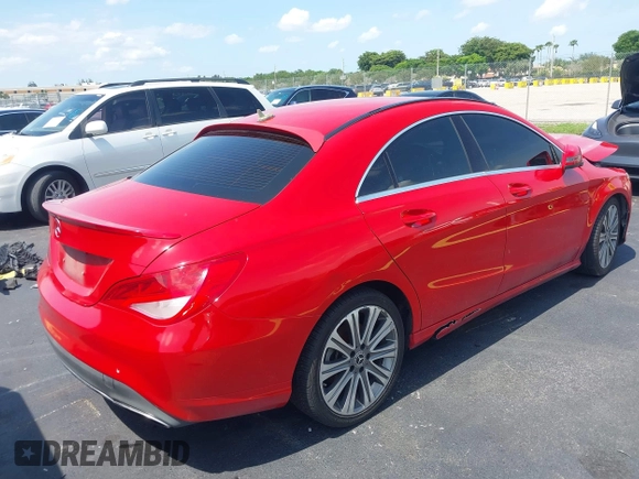 2018 Mercedes-Benz CLA 250 with VIN WDDSJ4EB3JN628023, listed as a IAAI auction lot 42384813 with 110,657 mi miles and . Bid and sale history available at DreamBid. Image 4.