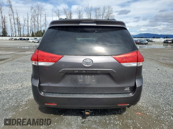 2012 Toyota Sienna LE with VIN 5TDJK3DC7CS047290, listed as a Copart auction lot 50822655 with 173,675 mi miles and Salvage Title. Bid and sale history available at carsss.com. Image 6.