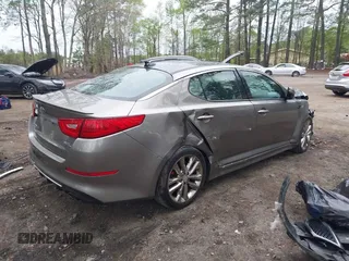 2015 Kia Optima SXL Turbo with VIN 5XXGR4A66FG393606, listed as a IAAI auction lot 42005693 with 194,747 mi miles and . Bid and sale history available at DreamBid. Image 4.
