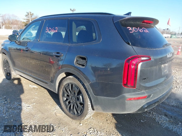 2022 Kia Telluride EX with VIN 5XYP3DHCXNG295136, listed as a IAAI auction lot 41753062 with 46,664 mi miles and . Bid and sale history available at carsss.com. Image 3.