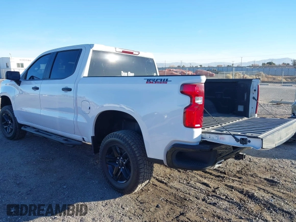 2020 Chevrolet Silverado 1500 Custom Trail Boss with VIN 1GCPYCEF9LZ145463, listed as a IAAI auction lot 41237629 with 99,632 mi miles and . Bid and sale history available at DreamBid. Image 3.