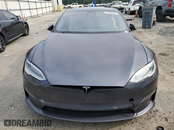 2022 Tesla Model S with VIN 5YJSA1E5XNF471212, listed as a Copart auction lot 57384025 with Not provided miles and Salvage title. Bid and sale history available at DreamBid. Image 5.