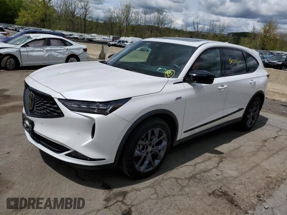 2022 Acura MDX w/A-Spec Package with VIN 5J8YE1H05NL039642, listed as a Copart auction lot 50727033 with 25,359 mi miles. Bid and sale history available at carsss.com. Image 1.