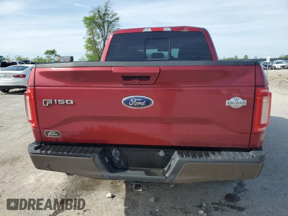2015 Ford F-150 XLT with VIN 1FTEW1EG2FKD53109, listed as a Copart auction lot 54089215 with 155,339 mi miles and Salvage title. Bid and sale history available at DreamBid. Image 6.