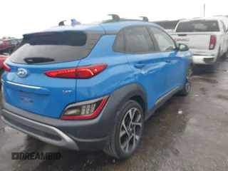 2022 Hyundai Kona Limited with VIN KM8K53A33NU913545, listed as a IAAI auction lot 41879560 with 21,416 mi miles. Bid and sale history available at carsss.com. Image 4.