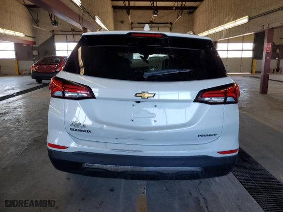 2022 Chevrolet Equinox Premier with VIN 2GNAXNEV6N6125317, listed as a Copart auction lot 87197504 with 38,526 mi miles and Salvage Title. Bid and sale history available at carsss.com. Image 6.