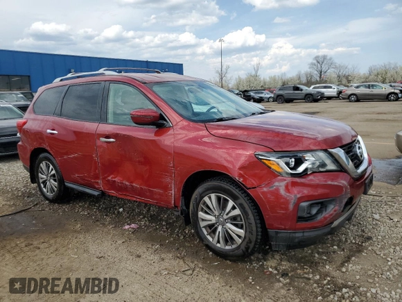 2018 Nissan Pathfinder SL z VIN 5N1DR2MM3JC615489, wystawiony jako Copart lot #54064775 z przebiegiem 71 729 mil mil oraz Szkoda całkowita • Salvage title. Historia ofert i sprzedaży dostępna na DreamBid. Obrazek 4.