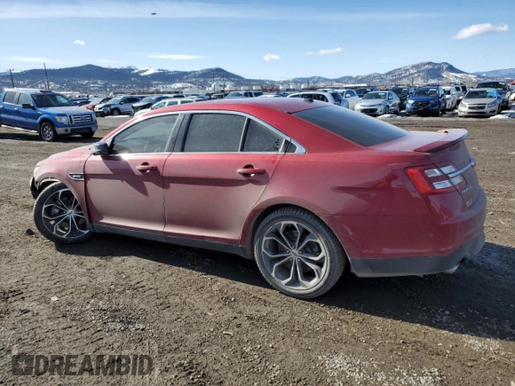 2015 Ford Taurus SHO with VIN 1FAHP2KT0FG116130, listed as a Copart auction lot 46403495 with 122,811 mi miles and Salvage title. Bid and sale history available at DreamBid. Image 2.