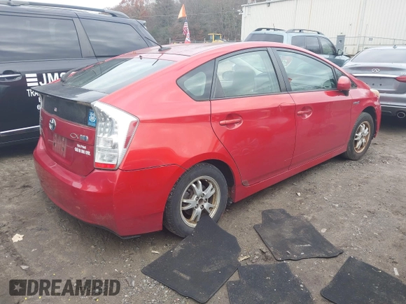 2011 Toyota Prius I with VIN JTDKN3DU1B0257339, listed as a IAAI auction lot 40973818 with 229,066 mi miles and . Bid and sale history available at DreamBid. Image 4.