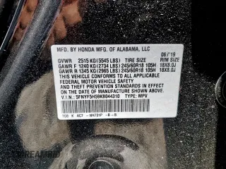2019 Honda Pilot EX-L with VIN 5FNYF5H59KB044310, listed as a Copart auction lot 58580895 with 210,131 mi miles and Salvage title. Bid and sale history available at DreamBid. Image 13.