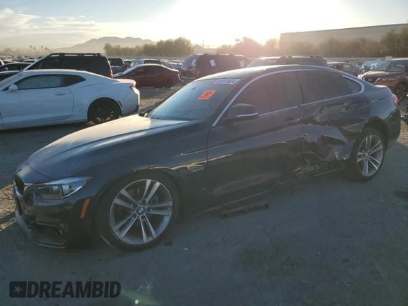 2019 BMW 4 Series 430i with VIN WBA4J1C5XKBM17982, listed as a Copart auction lot 85517924 with 26,618 mi miles and Salvage Title. Bid and sale history available at DreamBid. Image 1.