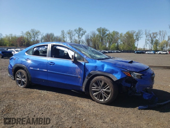 2022 Subaru WRX with VIN JF1VBAA64N9006739, listed as a Copart auction lot 54883615 with 23,724 mi miles and Salvage title. Bid and sale history available at DreamBid. Image 4.