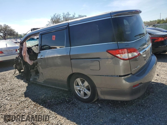 2015 Nissan Quest SV with VIN JN8AE2KP2F9129975, listed as a Copart auction lot 50630875 with 0 mi miles and Salvage Title. Bid and sale history available at carsss.com. Image 2.